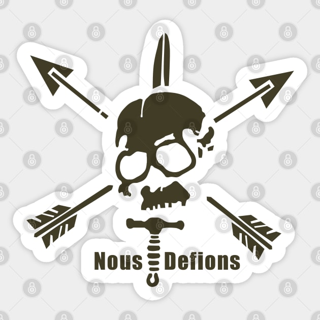 Nous Defions (Special Forces) Sticker by MilitaryVetShop